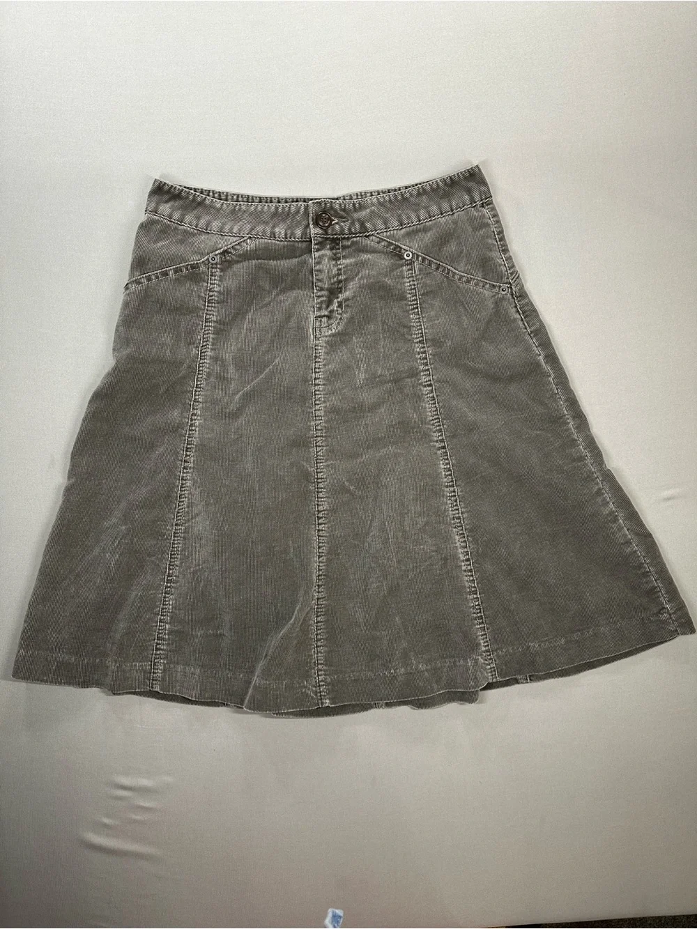 GAP Y2K (2004) Corduroy A-Line Skirt - Womens 6